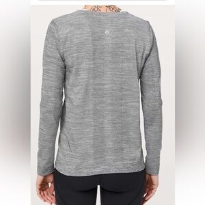 lululemon athletica Gray and Black Long Sleeve Swiftly Tee